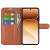 Coque portefeuille Phonesta Litchi Skin pour HONOR 600/600 Pro - Marron 3
