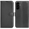 Coque portefeuille Phonesta Litchi Skin pour Samsung Galaxy A57 - Noir 0