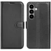 Coque portefeuille Phonesta Litchi Skin pour Samsung Galaxy S26 - Noir 0