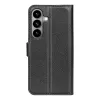 Coque portefeuille Phonesta Litchi Skin pour Samsung Galaxy S26 - Noir 2