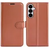 Coque portefeuille Phonesta Litchi Skin pour Samsung Galaxy S26 Plus - Marron 0