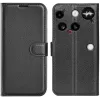 Coque portefeuille Phonesta Litchi Skin pour Nothing Phone (3) - Noir 0