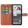 Coque portefeuille Phonesta Litchi Skin pour Nothing Phone (3a) - Marron 3