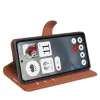 Coque portefeuille Phonesta Litchi Skin pour Nothing Phone (3a) - Marron 4