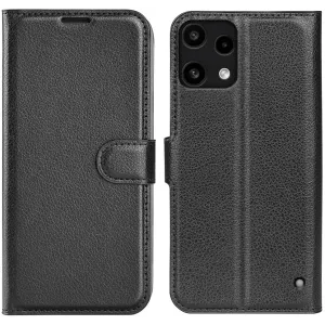 Coque portefeuille Phonesta Litchi Skin pour Nothing Phone (3a) Lite - Noir