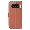 Coque portefeuille Phonesta Litchi Skin pour Nothing Phone (4a) - Marron 2