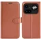 Coque portefeuille Phonesta Litchi Skin pour Nothing Phone (4a) Pro - Marron