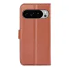 Coque portefeuille Phonesta Litchi Skin pour Google Pixel 10 Pro XL - Marron 2