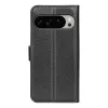 Coque portefeuille Phonesta Litchi Skin pour Google Pixel 10 Pro XL - Noir 2