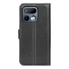 Coque portefeuille Phonesta Litchi Skin pour Realme 16 Pro - Noir 2