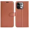 Coque portefeuille Phonesta Litchi Skin pour Realme 16 Pro Plus - Marron