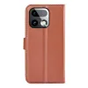Coque portefeuille Phonesta Litchi Skin pour Realme 16 Pro Plus - Marron 2