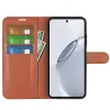Coque portefeuille Phonesta Litchi Skin pour Realme 16 Pro Plus - Marron 3