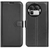 Coque portefeuille Phonesta Litchi Skin pour Realme GT 8 Pro - Noir 0