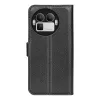 Coque portefeuille Phonesta Litchi Skin pour Realme GT 8 Pro - Noir 2