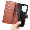 Coque portefeuille Phonesta Litchi Skin pour HONOR 400 - Marron 5