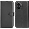 Coque portefeuille Phonesta Litchi Skin pour HONOR 400 - Noir 0