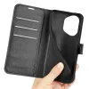Coque portefeuille Phonesta Litchi Skin pour HONOR 400 - Noir 5