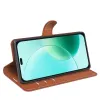 Coque portefeuille Phonesta Litchi Skin pour HONOR 400 Lite - Marron 4