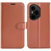 Coque portefeuille Phonesta Litchi Skin pour HONOR 400 Pro - Marron 0