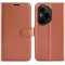 Coque portefeuille Phonesta Litchi Skin pour HONOR 400 Pro - Marron