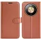 Coque portefeuille Phonesta Litchi Skin pour HONOR Magic8 Lite - Marron
