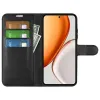 Coque portefeuille Phonesta Litchi Skin pour HONOR Magic8 Lite - Noir 3