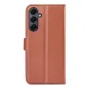Coque portefeuille Phonesta Litchi Skin pour Samsung Galaxy A17 - Marron 2