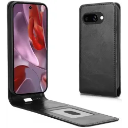 Coque portefeuille Phonesta Leather Vertical Flip pour Google Pixel 9a - Noir