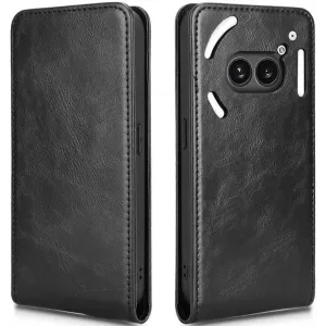 Coque portefeuille Phonesta Leather Vertical Flip pour Nothing Phone (2a) / (2a) Plus - Noir