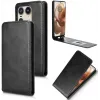 Coque portefeuille Phonesta Leather Vertical Flip pour Motorola Edge 50 Ultra - Noir 2
