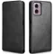 Coque portefeuille Phonesta Leather Vertical Flip pour Motorola Moto G04 / G04s / G24 / G24 Power / E14 - Noir
