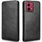 Coque portefeuille Phonesta Leather Vertical Flip pour Motorola Moto G84 - Noir