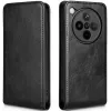 Coque portefeuille Phonesta Leather Vertical Flip pour Oppo Find X8 Pro - Noir