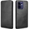 Coque portefeuille Phonesta Leather Vertical Flip pour Oppo Reno13 F 4G/5G / Reno13 FS 5G - Noir