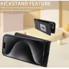 Coque portefeuille Phonesta Leather Vertical Flip pour Samsung Galaxy S24 FE - Noir 5