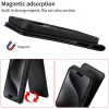 Coque portefeuille Phonesta Leather Vertical Flip pour Samsung Galaxy S24 Ultra - Noir 4