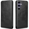 Coque portefeuille Phonesta Leather Vertical Flip pour Samsung Galaxy S25 Plus/S24 Plus - Noir
