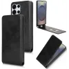 Coque portefeuille Phonesta Leather Vertical Flip pour Samsung Galaxy S25 Ultra - Noir 2