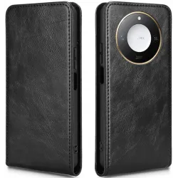 Coque portefeuille Phonesta Leather Vertical Flip pour HONOR X9c Smart - Noir