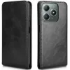 Coque portefeuille Phonesta Leather Vertical Flip pour Realme C63/C61 / Note 60 - Noir
