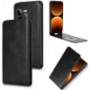 Coque portefeuille Phonesta Leather Vertical Flip pour Realme GT 7 Pro - Noir 2
