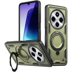 Coque arrière Phonesta MagLock Armor anneau et MagSafe pour Xiaomi Redmi 14C / Xiaomi Poco C75 - Vert