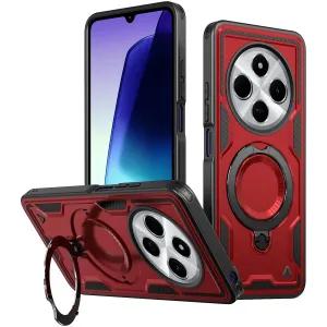 Coque arrière Phonesta MagLock Armor anneau et MagSafe pour Xiaomi Redmi 14C / Xiaomi Poco C75 - Rouge