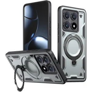 Coque arrière Phonesta MagLock Armor anneau et MagSafe pour Xiaomi 14T - Gris