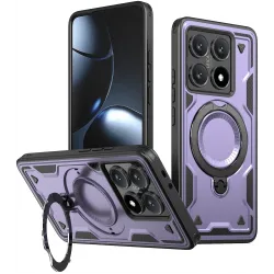 Coque arrière Phonesta MagLock Armor anneau et MagSafe pour Xiaomi 14T Pro - Violet