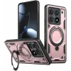 Coque arrière Phonesta MagLock Armor anneau et MagSafe pour Xiaomi 14T Pro - Or rose