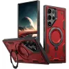 Coque arrière Phonesta MagLock Armor anneau et MagSafe pour Samsung Galaxy S25 Ultra - Rouge