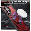 Coque arrière Phonesta MagLock Armor anneau et MagSafe pour Samsung Galaxy S25 Ultra - Rouge 3