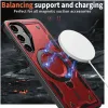 Coque arrière Phonesta MagLock Armor anneau et MagSafe pour Samsung Galaxy S25 Plus/S24 Plus - Rouge 3